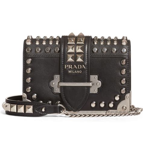 prada cahier studded|Prada cahier leather.